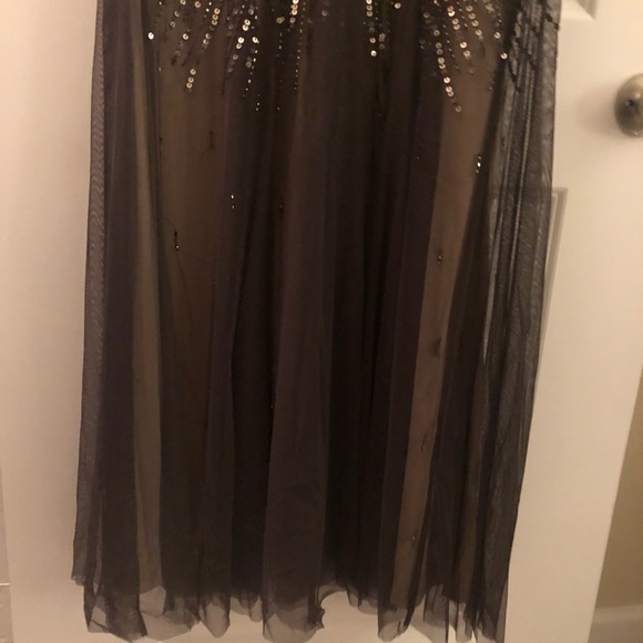 Adrianna Papell chocolate brown embellished gown - Picture 3 of 8